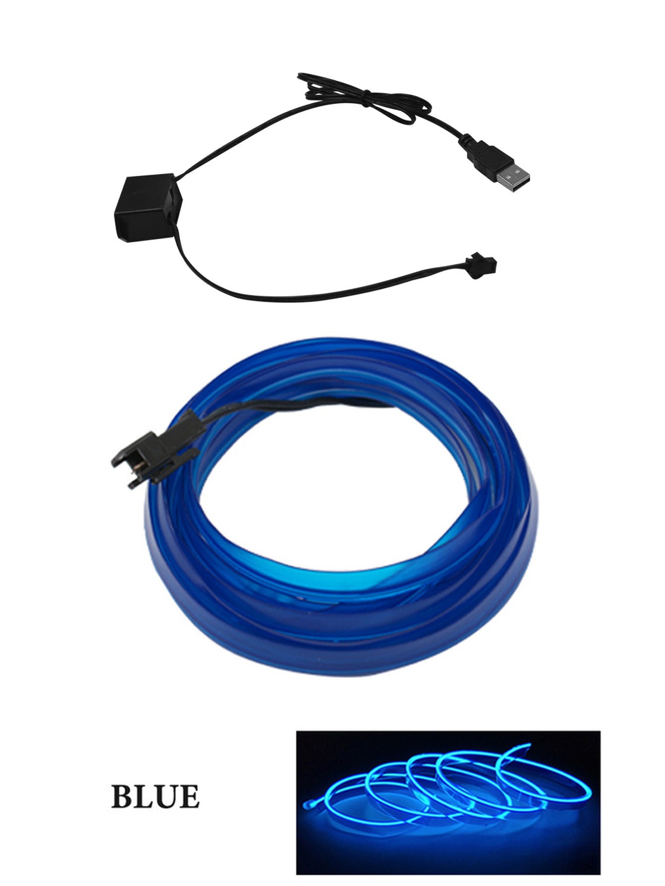 π USB LED Interior Light Strip β Cold Glow