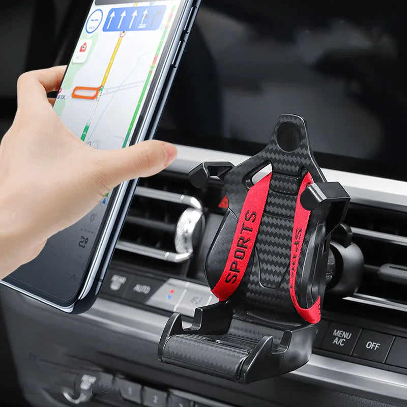"Racing Car Vent Mount 🏁 – 360° Phone Holder"
