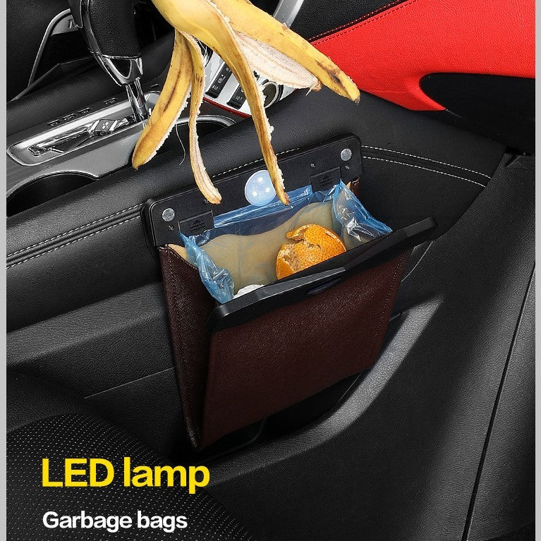 ποΈ LED Car Trash Can β Seat & Door Organizer