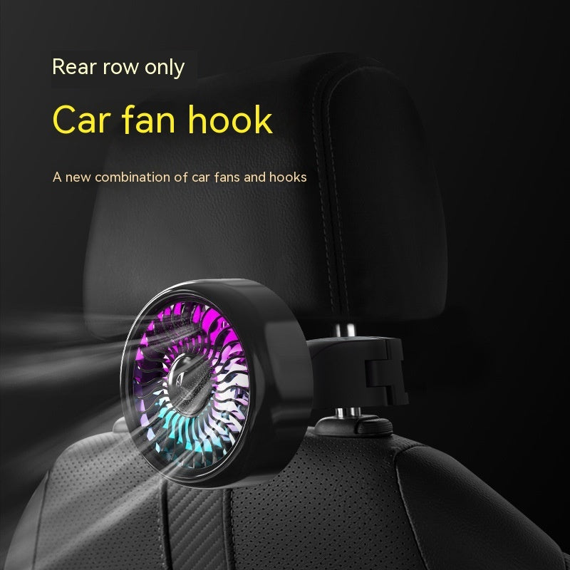 🌬️ “Rear Seat USB Car Fan – Hook & Cool ❄️”