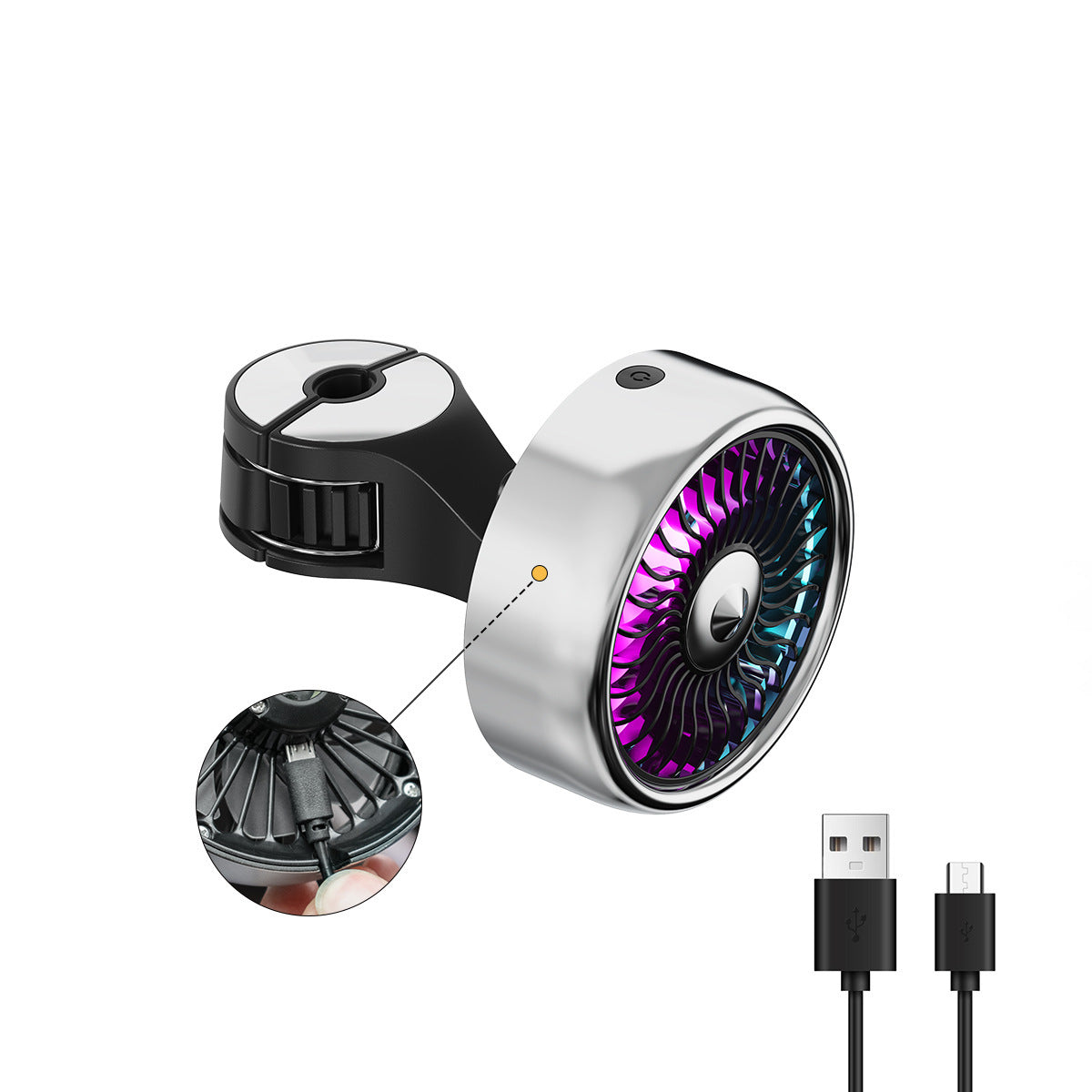 🌬️ “Rear Seat USB Car Fan – Hook & Cool ❄️”
