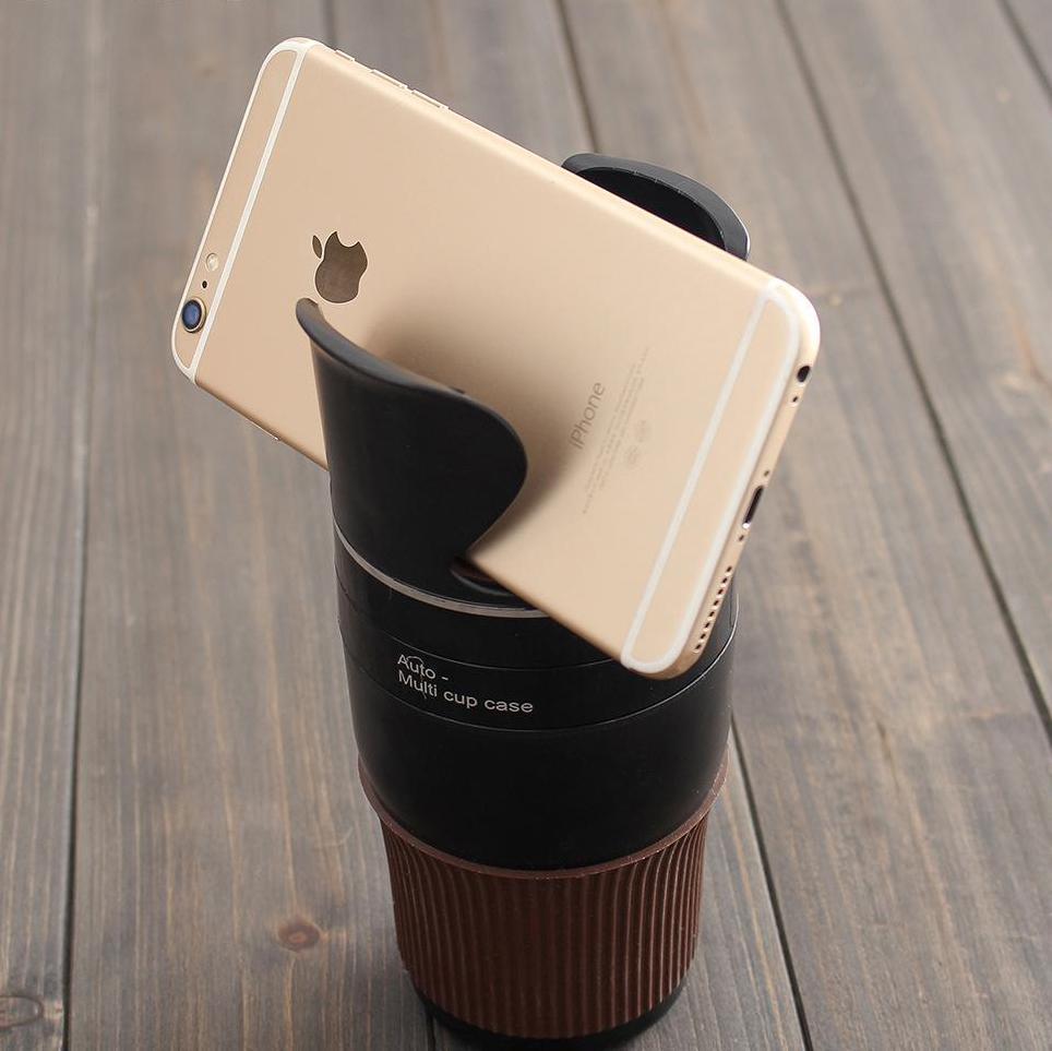 🚗 Universal Car Cup Holder – Rotating Drink & Storage Organizer