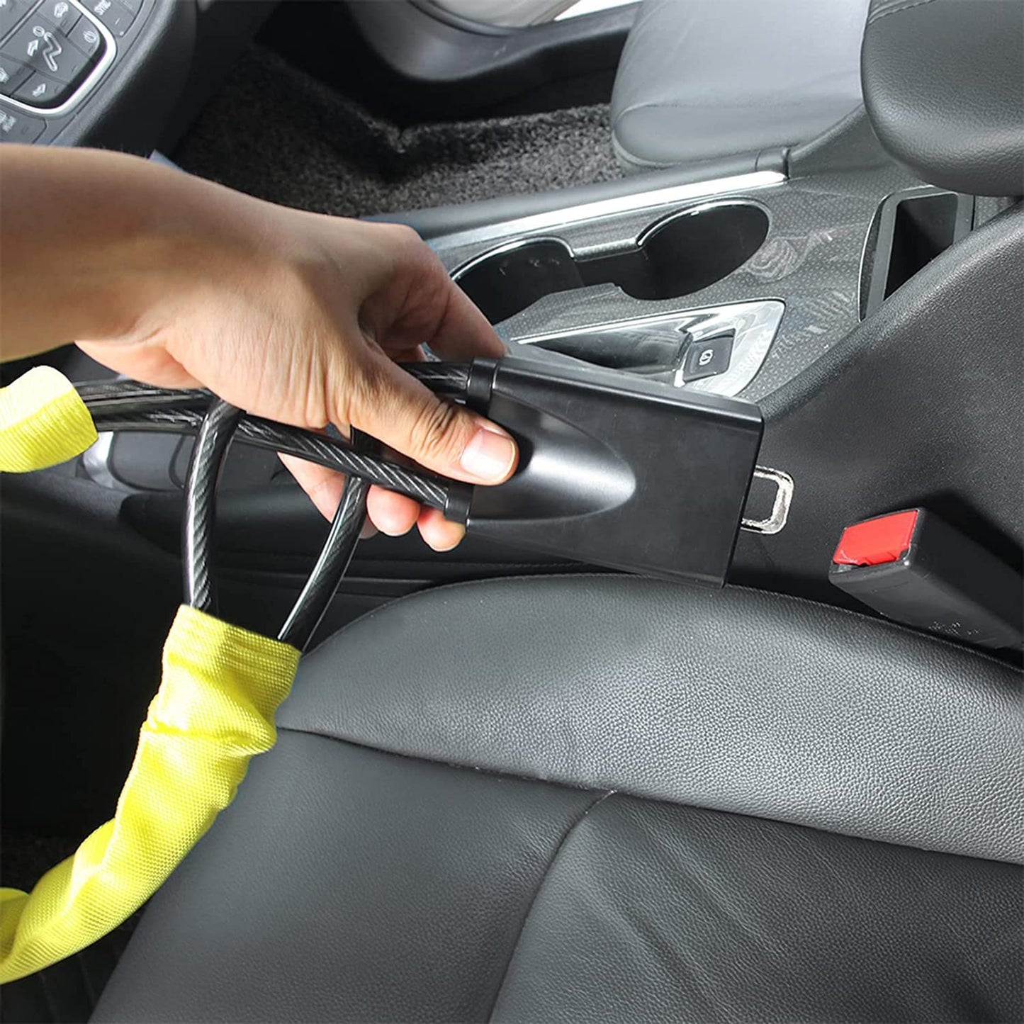 🔒 “Steering Wheel Lock – Anti-Theft Wire Rope 🛡️”