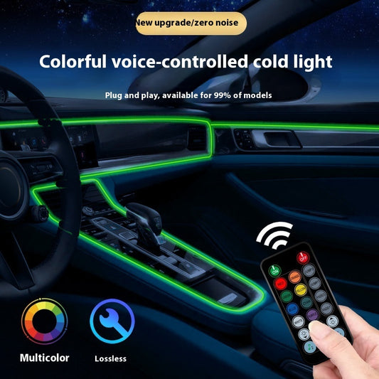 🌈 64-Color LED Ambient Car Light – Fiber Strip