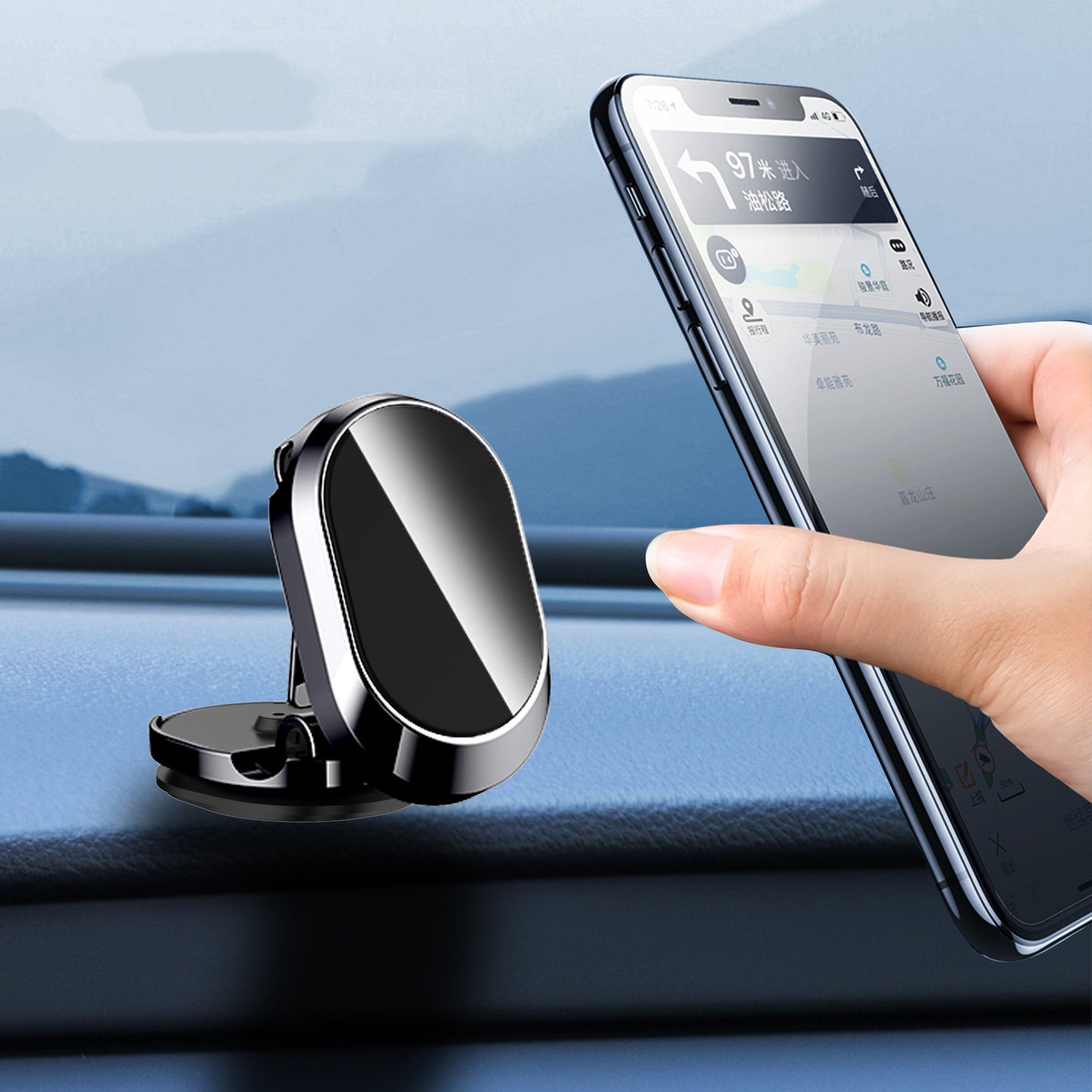"Magnetic Foldable Phone Holder 🧲 – Sleek & Secure"
