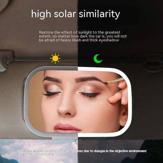 “LED Makeup Mirror 💄 – Sun Visor Glow for Cars”