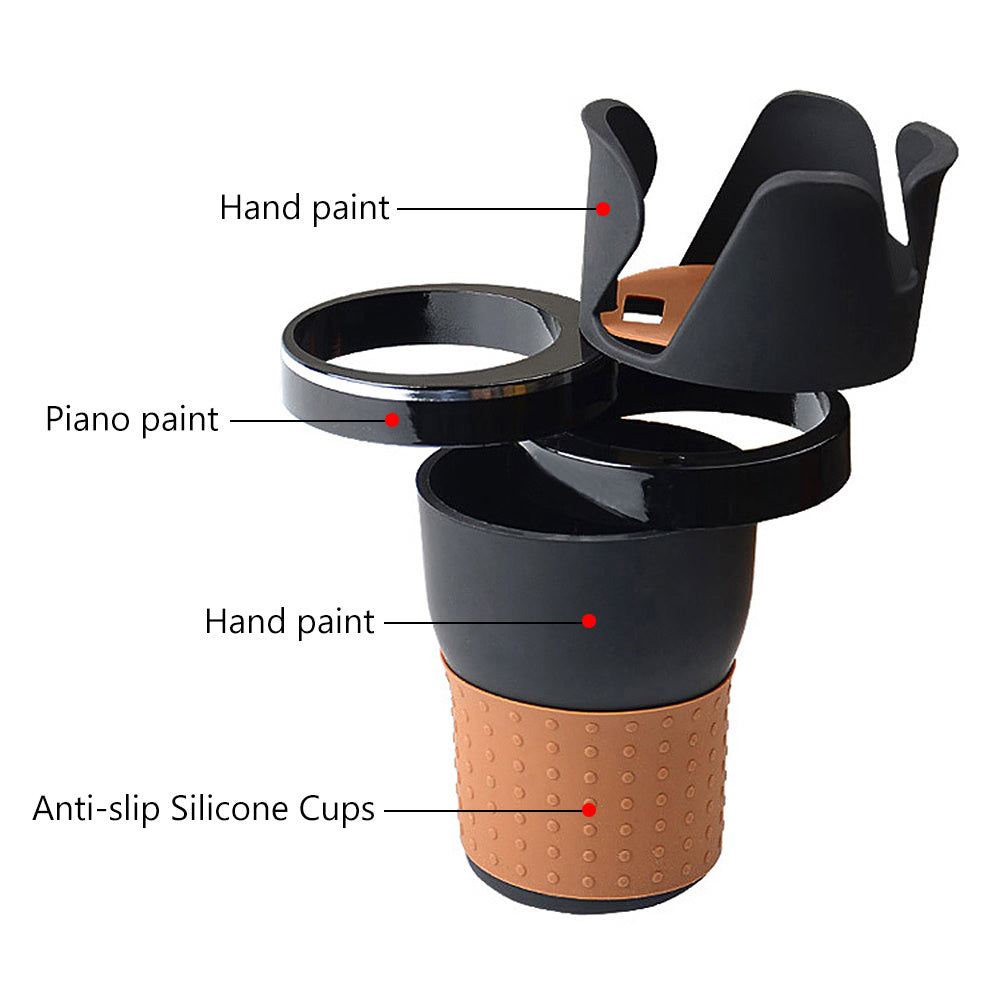 🚗 Universal Car Cup Holder – Rotating Drink & Storage Organizer