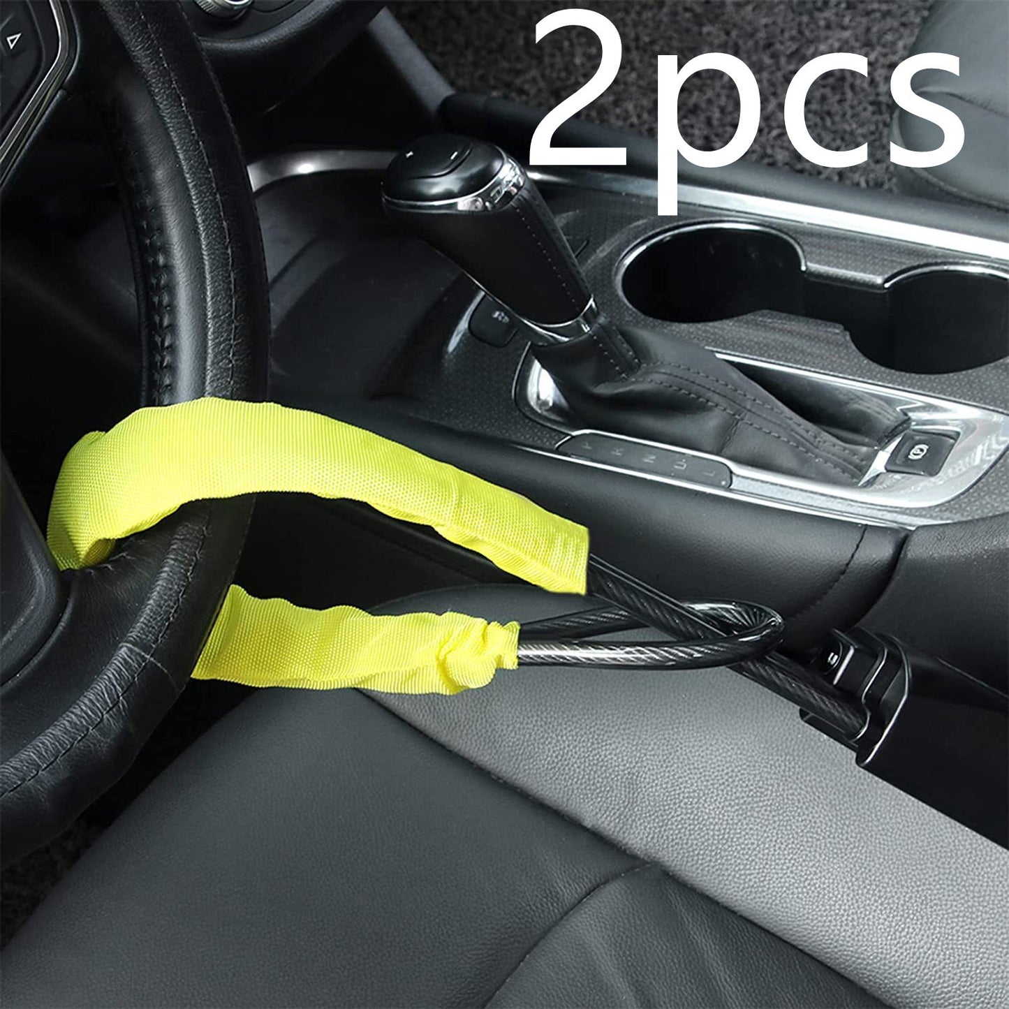 🔒 “Steering Wheel Lock – Anti-Theft Wire Rope 🛡️”