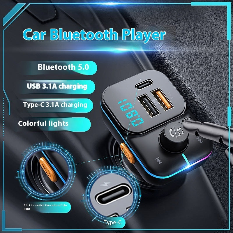 🎵 Bluetooth MP3 Car Charger – Music & Power