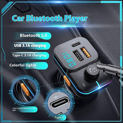 🎵 Bluetooth MP3 Car Charger – Music & Power