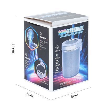 “LED Car Ashtray 🚗 – RGB Ambient Glow & Smoke Control”