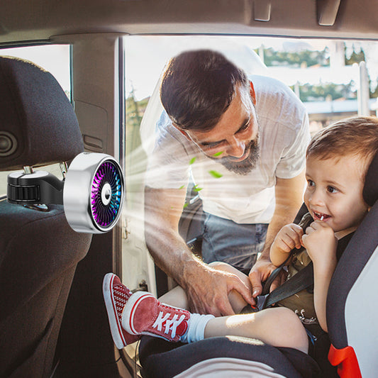 🌬️ “Rear Seat USB Car Fan – Hook & Cool ❄️”