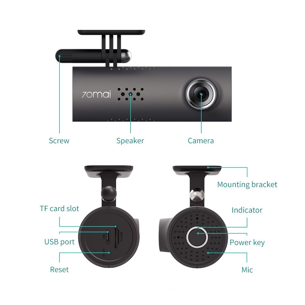 📷 Smart WiFi Car Dash Cam – 1080P Night Vision