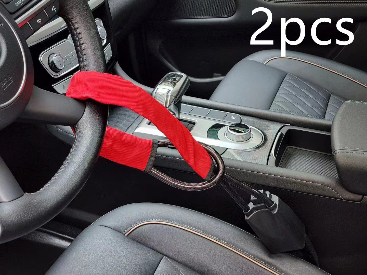 🔒 “Steering Wheel Lock – Anti-Theft Wire Rope 🛡️”