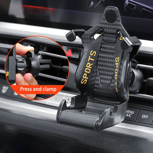 "Racing Car Vent Mount 🏁 – 360° Phone Holder"