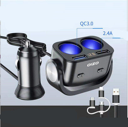 ⚡ “2-in-1 Car Charger – Dual USB Fast Charge 🚗”