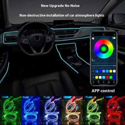 🌈 64-Color LED Ambient Car Light – Fiber Strip