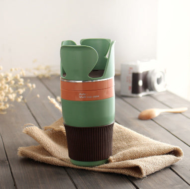 🚗 Universal Car Cup Holder – Rotating Drink & Storage Organizer