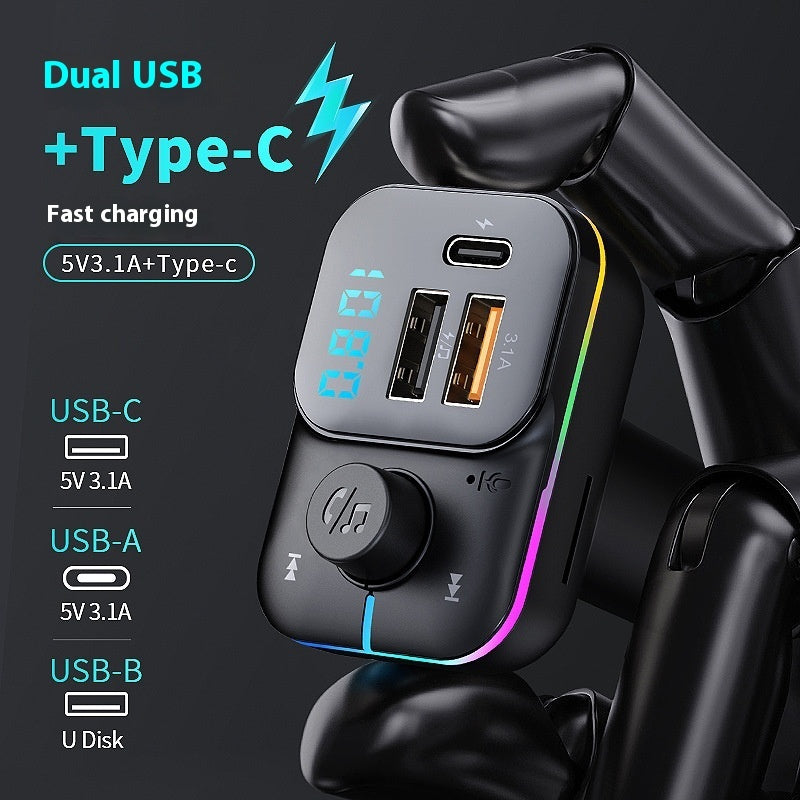 🎵 Bluetooth MP3 Car Charger – Music & Power