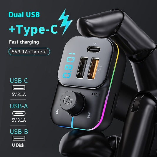 🎵 Bluetooth MP3 Car Charger – Music & Power
