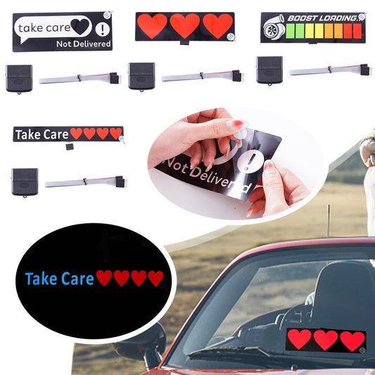 🚘 “LED Windshield Sign – Scrolling Glow Text 💡”
