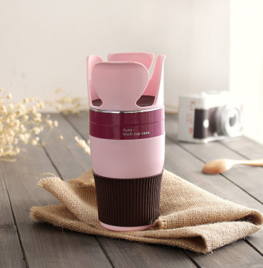🚗 Universal Car Cup Holder – Rotating Drink & Storage Organizer