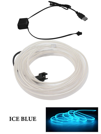 🌈 USB LED Interior Light Strip – Cold Glow