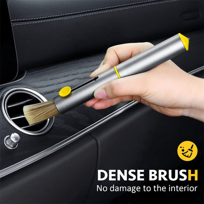 🛠️ 3-in-1 Car Cleaning Brush + Emergency Tool