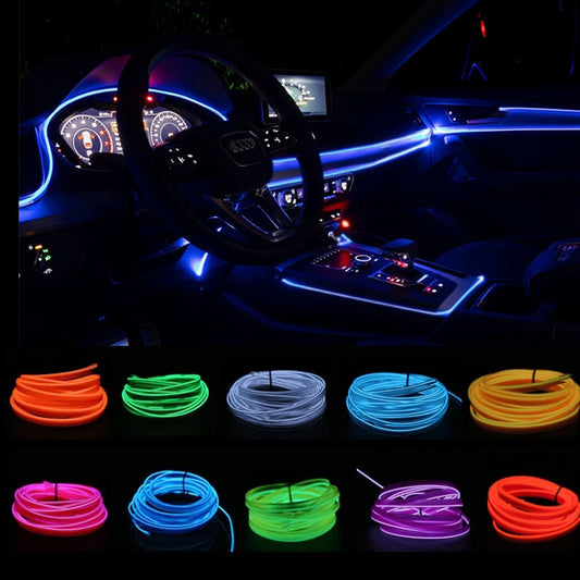 🌈 USB LED Interior Light Strip – Cold Glow